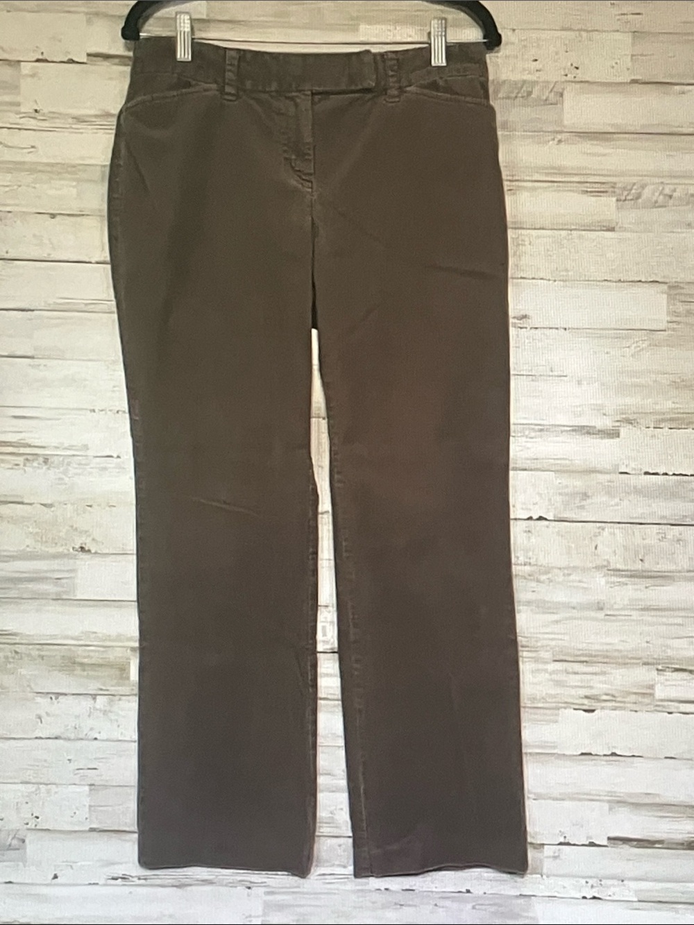 Ann Taylor Dark Olive Straight-Leg Pants
